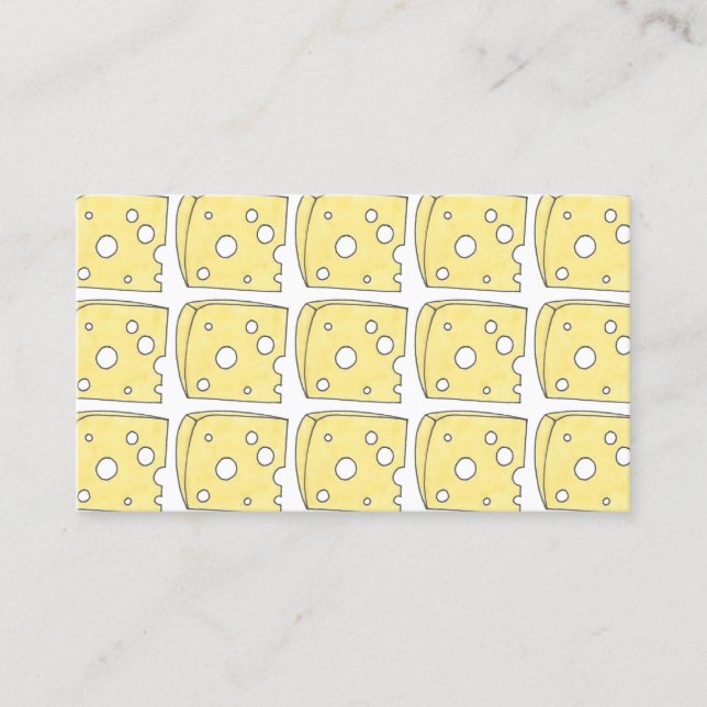 Say Cheese Photographer Photography Swiss Cheese Business Card (Front)