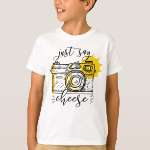 "Say Cheese" Retro Camera Photographer Photography T-Shirt