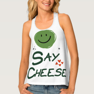 say cheese tank top