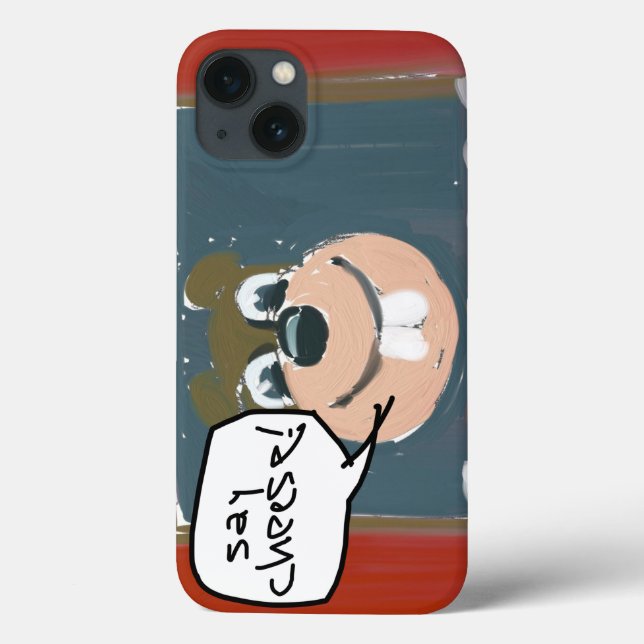 Say Cheese with Funny Squirrel Iphone Case (Back)