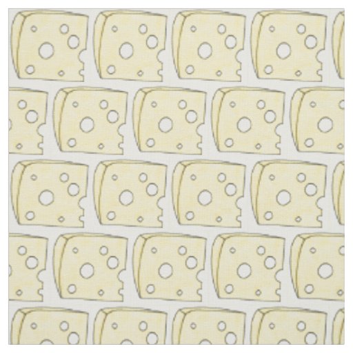 Say Cheese Yellow Swiss Wedges Dairy Food Foodie Fabric