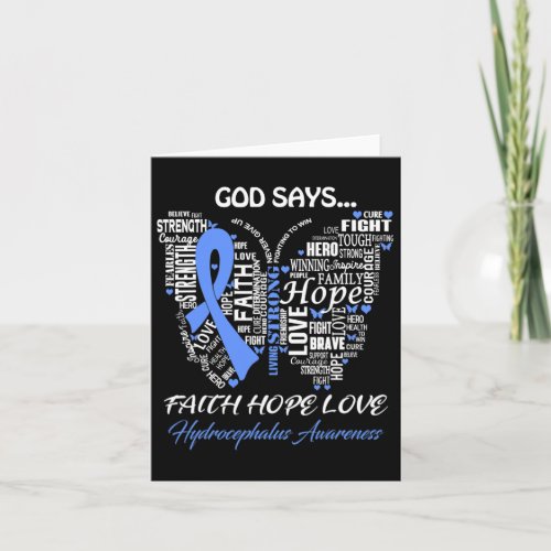 Say Faith Hope Love Hydrocephalus Awareness Gifts  Card