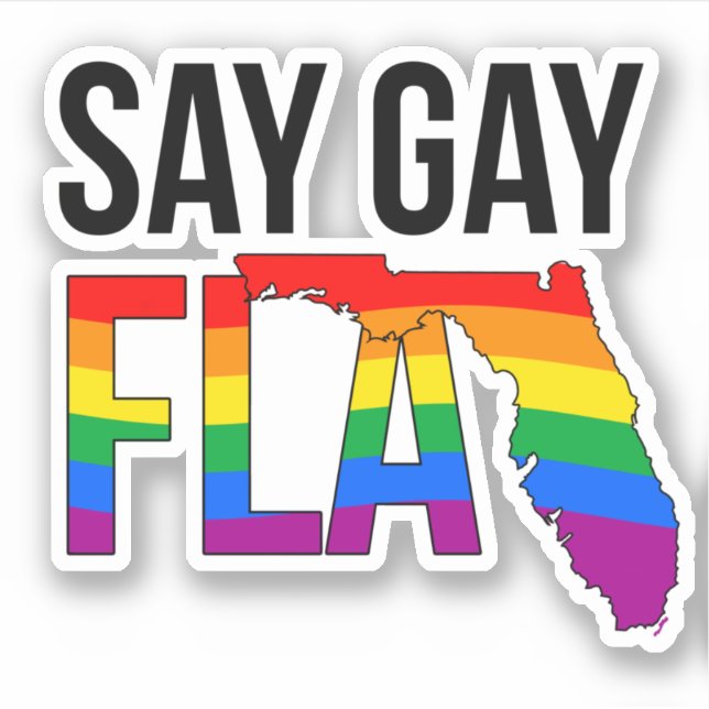 SAY GAY FLA STICKER (Front)