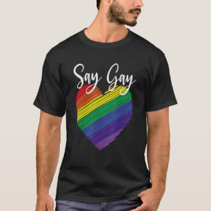 Say Gay  Florida Trans Gay Pride Proud Lqbtq T-Shirt