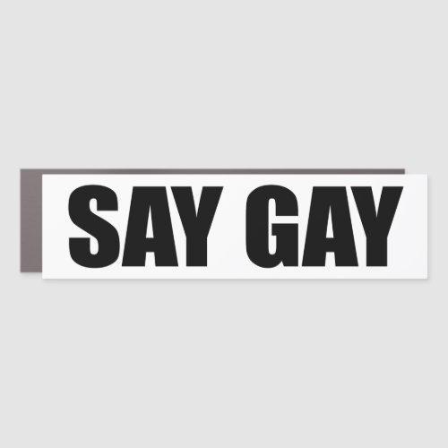 Say Gay Pro_LGBTQ Car Magnet