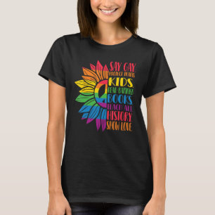 Say Gay Protect Trans Kids Read Banned Books Pride T-Shirt