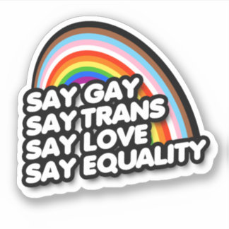 SAY GAY SAY TRANS SAY LOVE STICKER