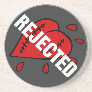 Say Happy Valentines with Rejection & Breakup Drink Coaster