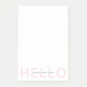 Say Hello Custom Colors Personalized Post-It Notes