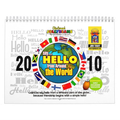 Say HELLO from Around the World Calendar