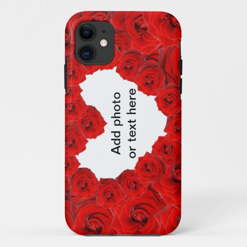 Say Hello I Love You Red Rose Flower Heart iPhone 11 Case