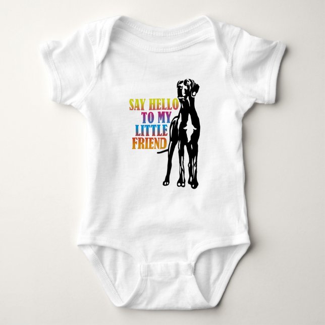 Say Hello To My Little Friend Baby Bodysuit (Front)