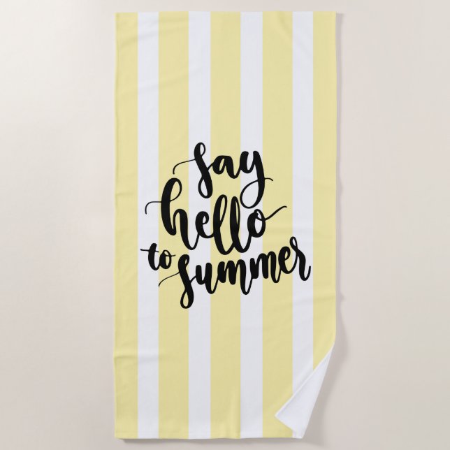 Say Hello To Summer Beach Towel (Front)