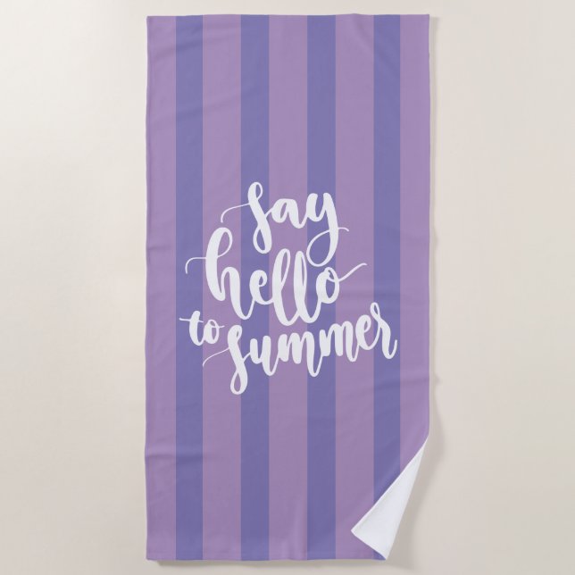 Say Hello To Summer Beach Towel (Front)