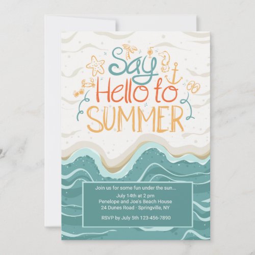 Say Hello to Summer Invitation