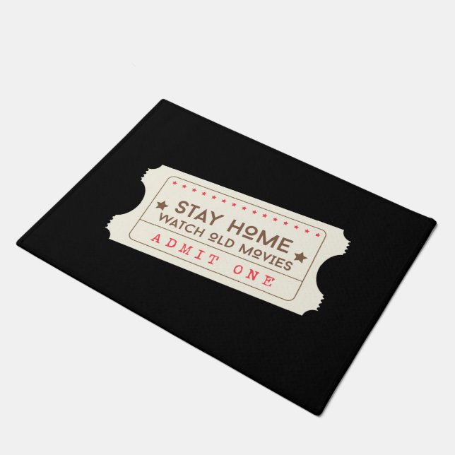 Say Home - Watch Old Movies cinema/theater ticket Doormat (Angled)