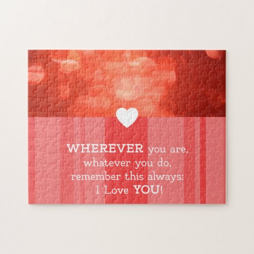 Say I love you to someone special Red Love Quote Jigsaw Puzzle