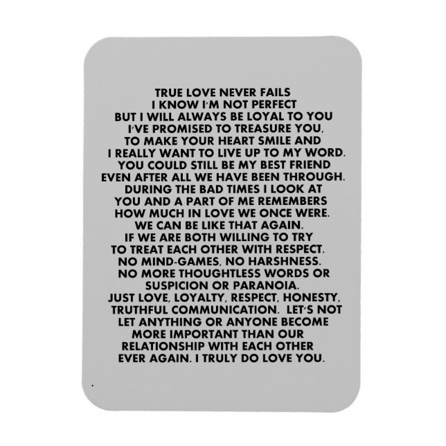 SAY IT AS IT IS LOVE QUOTES RELATIONSHIPS TRYING C MAGNET (Vertical)