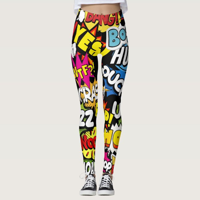 Say it cool fun  leggings (Front)