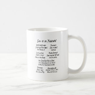 Say it in Yiddish Coffee Mug