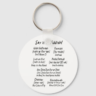 Say it in Yiddish Keychain
