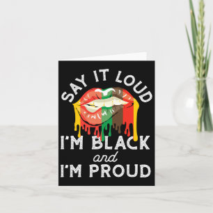 Say It Loud I'm Black And I'm Proud Pride History  Card