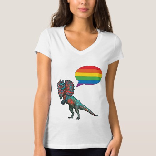 Say It Say Gay LGBTQIA Dinosaur T_Shirt