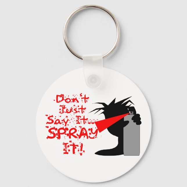 Say It Spray It Keychain (Front)
