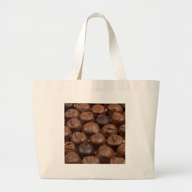 Say it with Chocolate! Large Tote Bag (Front)