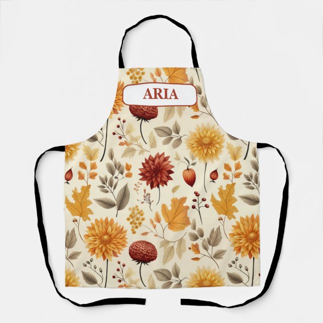 Say it with fall leaves - Customized Apron (Front)