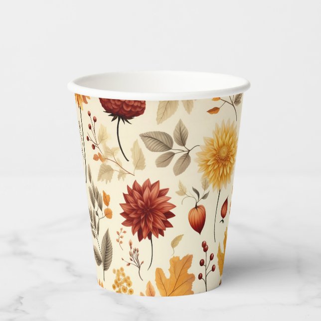 Say it with fall leaves - Paper cup (Front)