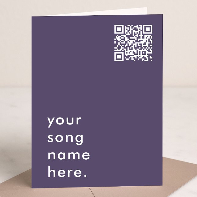 Say it with Music | Purple QR Code Streamable Song Card (Creator Uploaded)