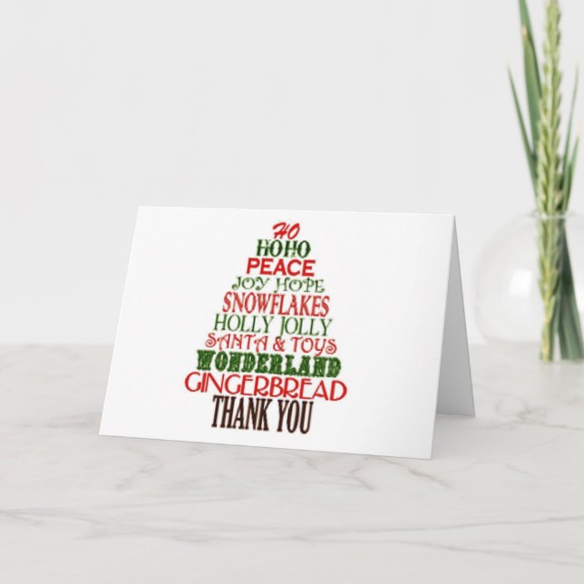 SAY MERRY CHRISTMAS TEACHER & THANK YOU CARD (Front)