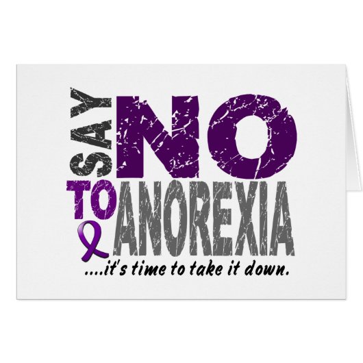 Say NO To Anorexia 1 Cards (Front Horizontal)