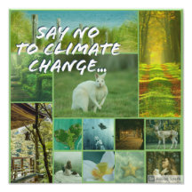 Say no to climate change  photo print