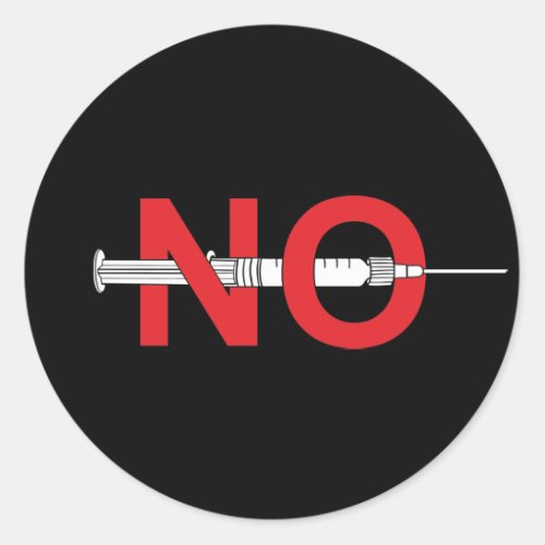 Say No To Covid Vaccines Classic Round Sticker