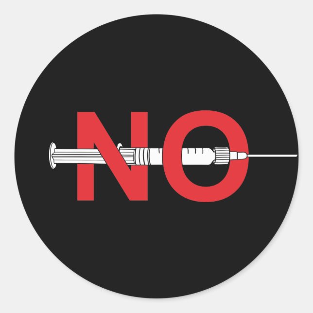 Say No To Covid Vaccines Classic Round Sticker (Front)