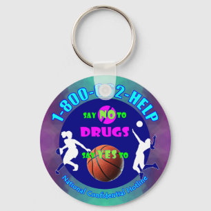 Say NO to Drugs - Say YES to Basketball! Keychain