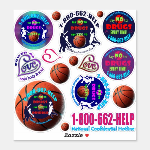 Say NO to Drugs _ Say YES to Basketball  Sticker