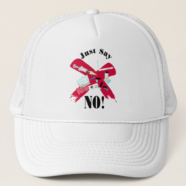 Say No to Drugs Trucker Hat (Front)