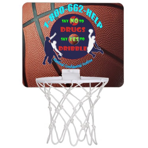 Say NO to Drugs _ Yes to Dribble Mini Basketball Hoop