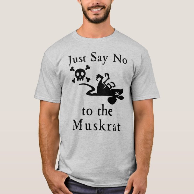 Say No to Elon Musk Muskrat  T-Shirt (Front)