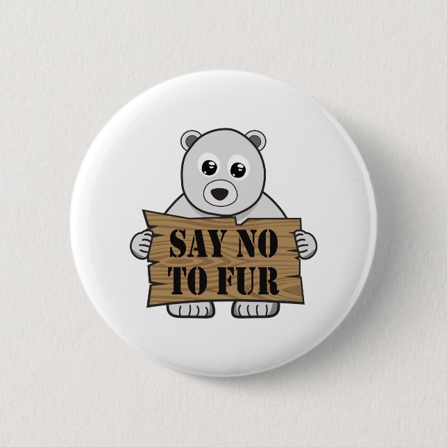 Say no to Fur Button (Front)