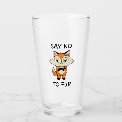 Say no to Fur _ Sad Fox Glass