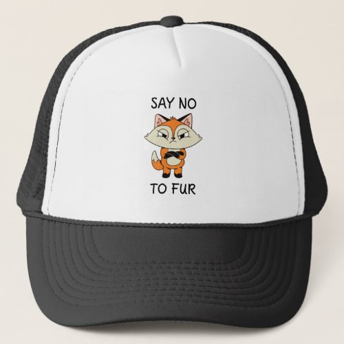 Say no to Fur _ Sad Fox Trucker Hat
