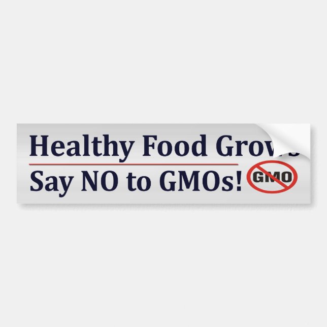 Say NO To GMO's Bumper Sticker (Front)