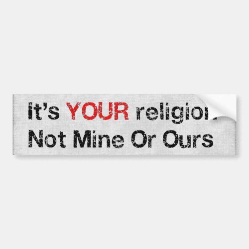 Say No To God Cults Bumper Sticker