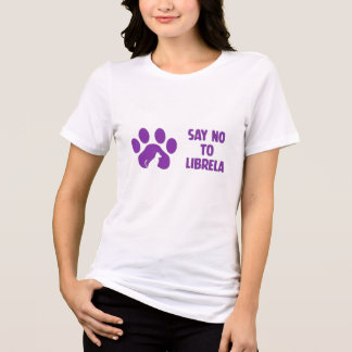 Say No To L paw design: purple Tri-Blend Shirt