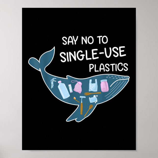 Say No To Plastic Environmental Protection Nature  Poster (Front)
