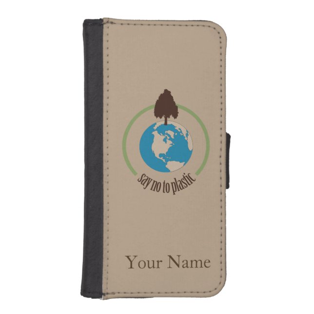 Say No to Plastic iPhone Wallet Case (Front)